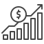 cloud and datacenter icon showing business growth